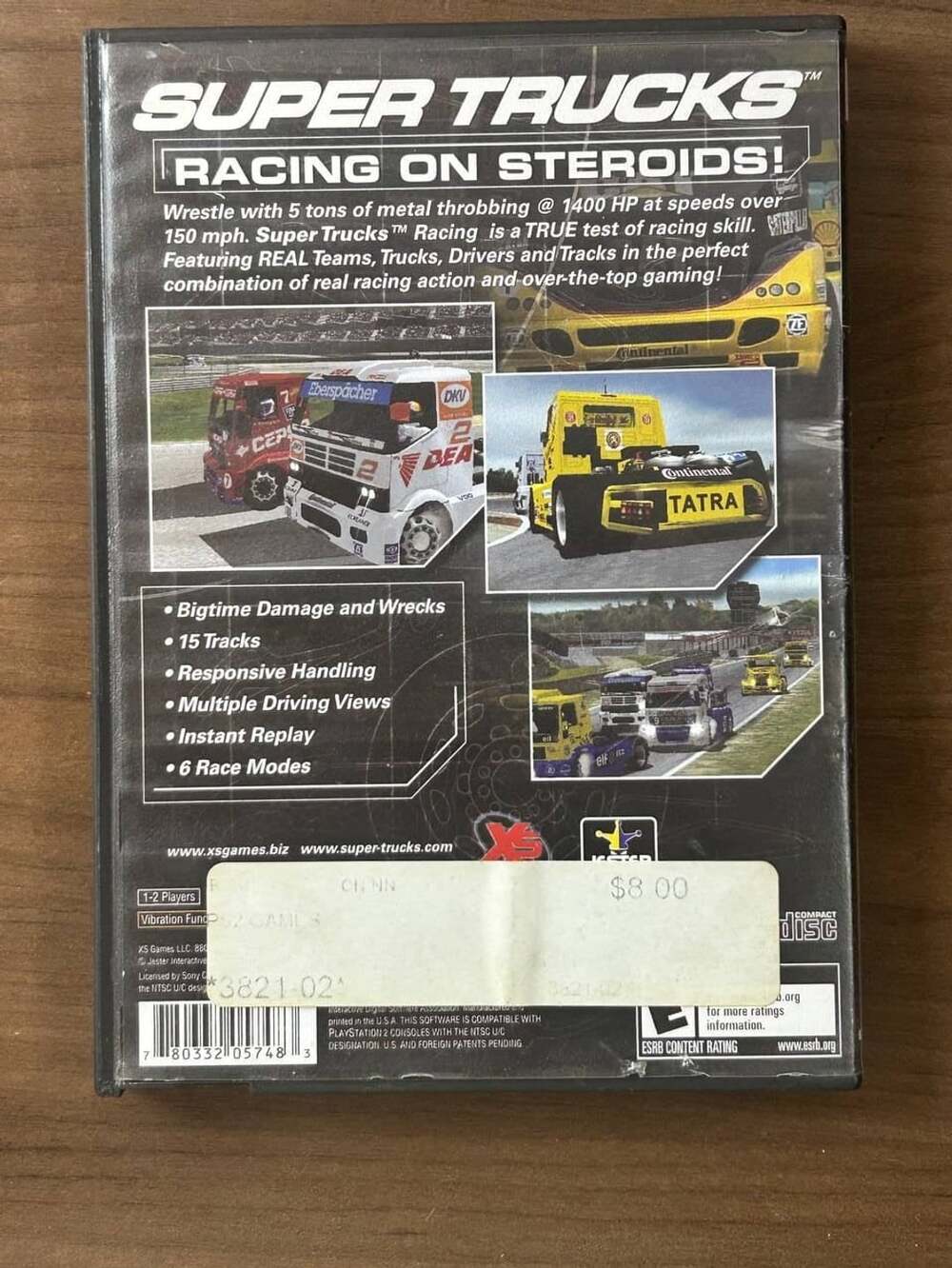 Super Trucks Racing PS2 PlayStation 2 Big Rig Racing Game Used Tested Works - Picture 3 of 3